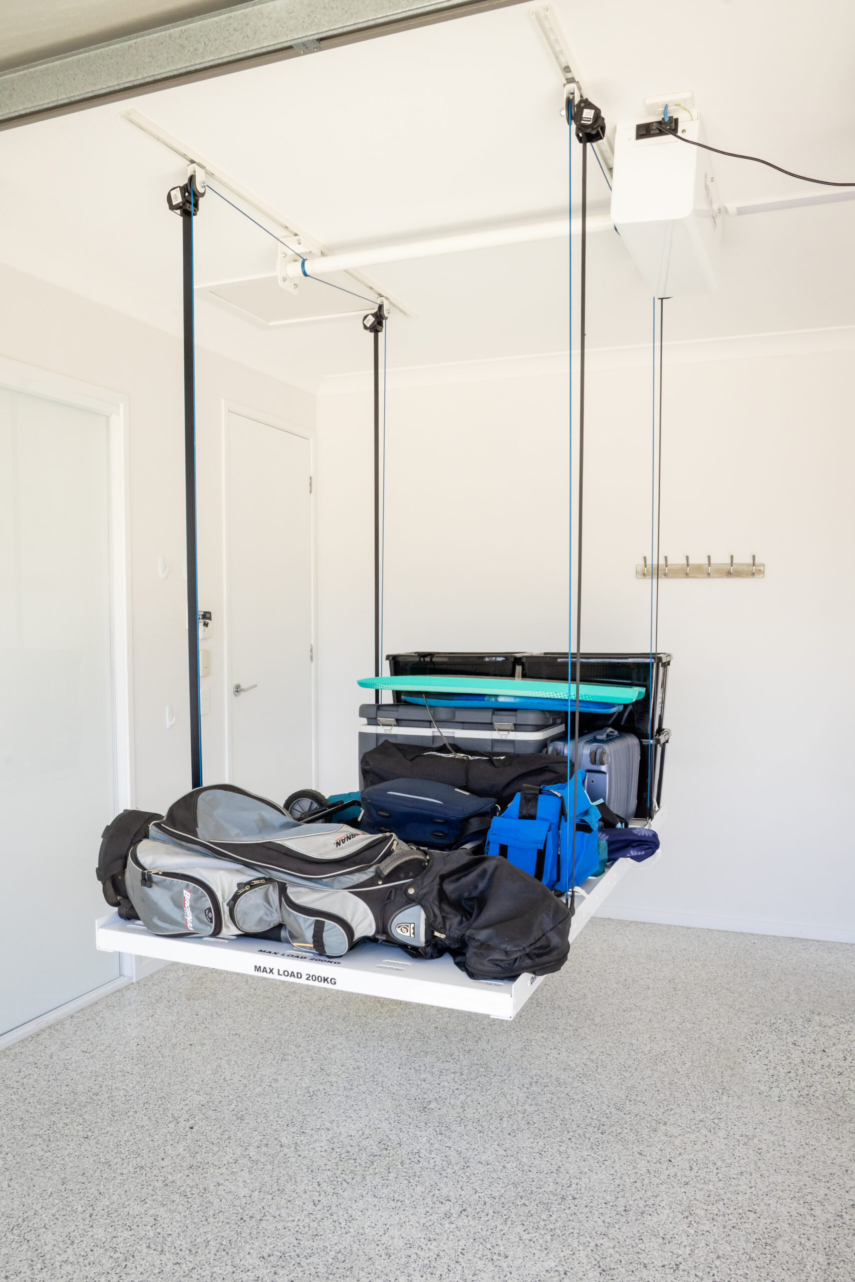 overhead storage for sports equipment